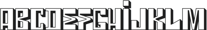 South Central Shadow otf (400) Font LOWERCASE
