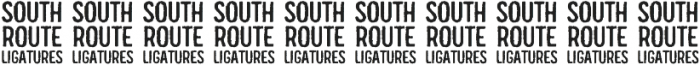 South Route Regular Ligatures otf (400) Font OTHER CHARS