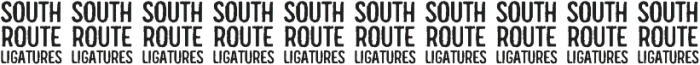 South Route Standup Ligatures ttf (400) Font OTHER CHARS