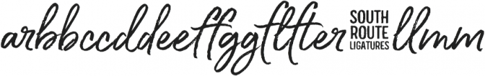 South Route Standup Ligatures ttf (400) Font LOWERCASE