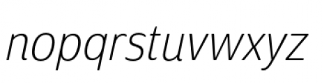Solitas Condensed Thin Italic Font LOWERCASE