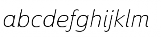 Solitas Extended Thin Italic Font LOWERCASE