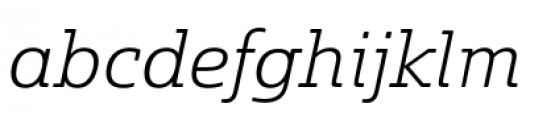 Solitas Slab Extended Light Italic Font LOWERCASE