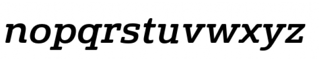 Solitas Slab Extended Medium Italic Font LOWERCASE