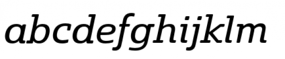 Solitas Slab Extended Regular Italic Font LOWERCASE