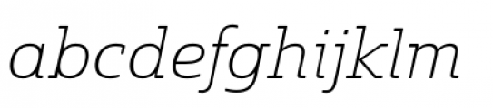 Solitas Slab Extended Thin Italic Font LOWERCASE
