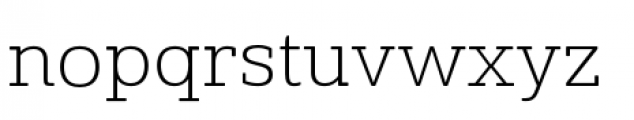 Solitas Slab Extended Thin Font LOWERCASE