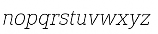 Solitas Slab Normal Thin Italic Font LOWERCASE