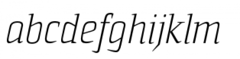 Sommet Serif Light Italic Font LOWERCASE