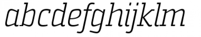 Sommet Slab Light Italic Font LOWERCASE