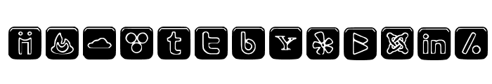 SOCIAL OUTLINE ICONS Font UPPERCASE