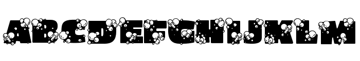 Soapy Bubbles Free Font UPPERCASE
