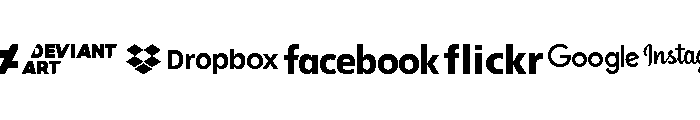 Social Logos Font UPPERCASE