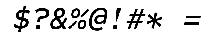 Sometype Mono Medium Italic Font OTHER CHARS