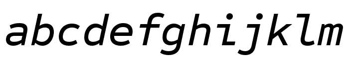 Sometype Mono Medium Italic Font LOWERCASE