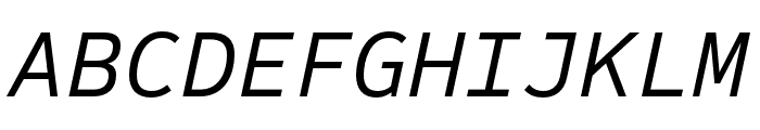 Sometype Mono Regular Italic Font UPPERCASE