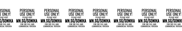 Sonika PERSONAL USE Black Italic Font OTHER CHARS