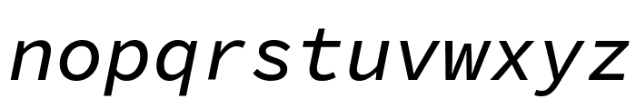 Source Code Pro Medium Italic Font LOWERCASE