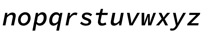 Source Code Pro Semibold Italic Font LOWERCASE