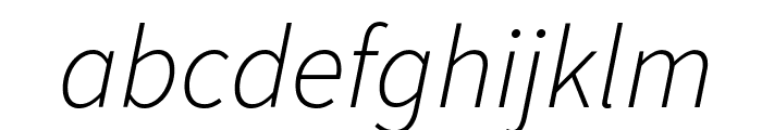 Source Sans Pro Light Italic Font LOWERCASE