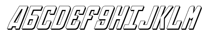 Soviet 3D Italic Font UPPERCASE