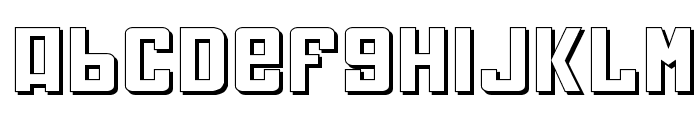 Soviet Expanded 3D Font LOWERCASE