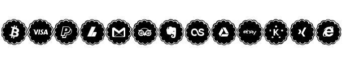 social icons Font UPPERCASE