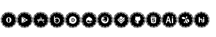 social icons Font UPPERCASE
