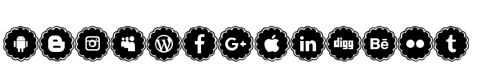social icons Font LOWERCASE