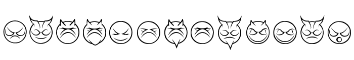 some devil faces Regular Font LOWERCASE