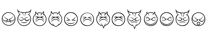 somedevilfaces-Regular Font LOWERCASE