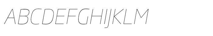 Soho Gothic Thin Italic Font UPPERCASE