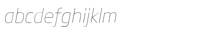 Soho Gothic Thin Italic Font LOWERCASE