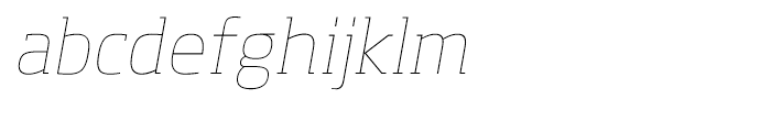 Soho Thin Italic Font LOWERCASE