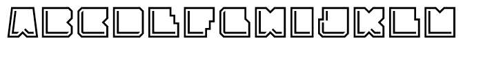 Solida Outline Engraved Font LOWERCASE