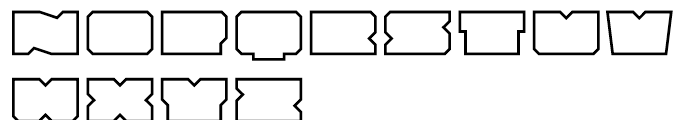 Solida Outline Wide Font LOWERCASE