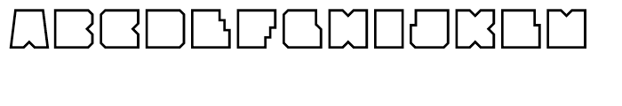 Solida Outline Font LOWERCASE