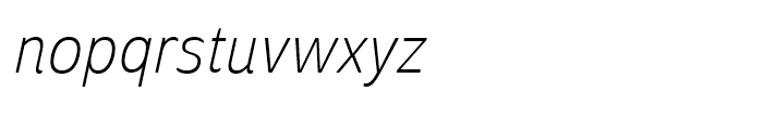 Solitas Cond Thin Italic Font LOWERCASE