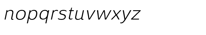 Solitas Ext Light Italic Font LOWERCASE