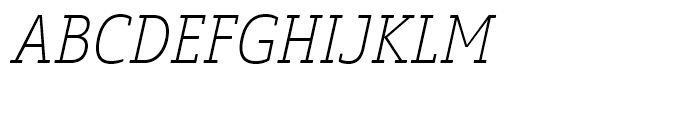 Solitas Slab Cond Thin Italic Font UPPERCASE