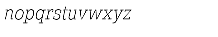 Solitas Slab Cond Thin Italic Font LOWERCASE