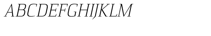 Sommet Serif Light Italic Font UPPERCASE