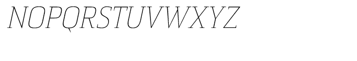 Sommet Serif Thin Italic Font UPPERCASE