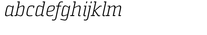 Sommet Slab Light Italic Font LOWERCASE