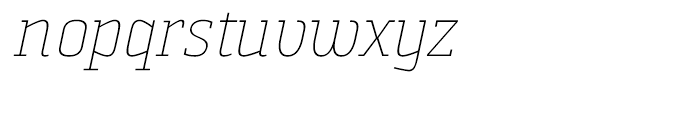 Sommet Slab Thin Italic Font LOWERCASE