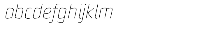 Sommet Thin Italic Font LOWERCASE