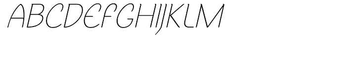 Sovba Thin Oblique Font UPPERCASE