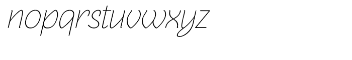 Sovba Thin Oblique Font LOWERCASE