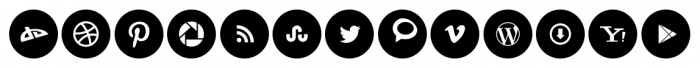 Social Networking Icons Minimal Font LOWERCASE