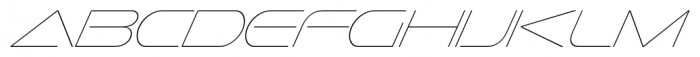 Sofachrome Ultralight Italic Font LOWERCASE